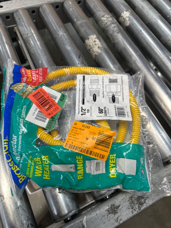 Photo 1 of 1/2 in. MIP x 1/2 in. MIP x 60 in. Gas Connector (1/2 in. OD) w/Safety+Plus2 Thermal Excess Flow Valve (53,200 BTU)