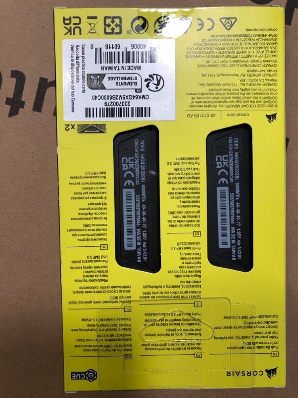 Photo 2 of CORSAIR VENGEANCE DDR5 RAM 64GB (2x32GB) 6000MHz CL40 Intel XMP iCUE Compatible Computer Memory - Black (CMK64GX5M2B6000C40) 64GB (2x32GB) Black