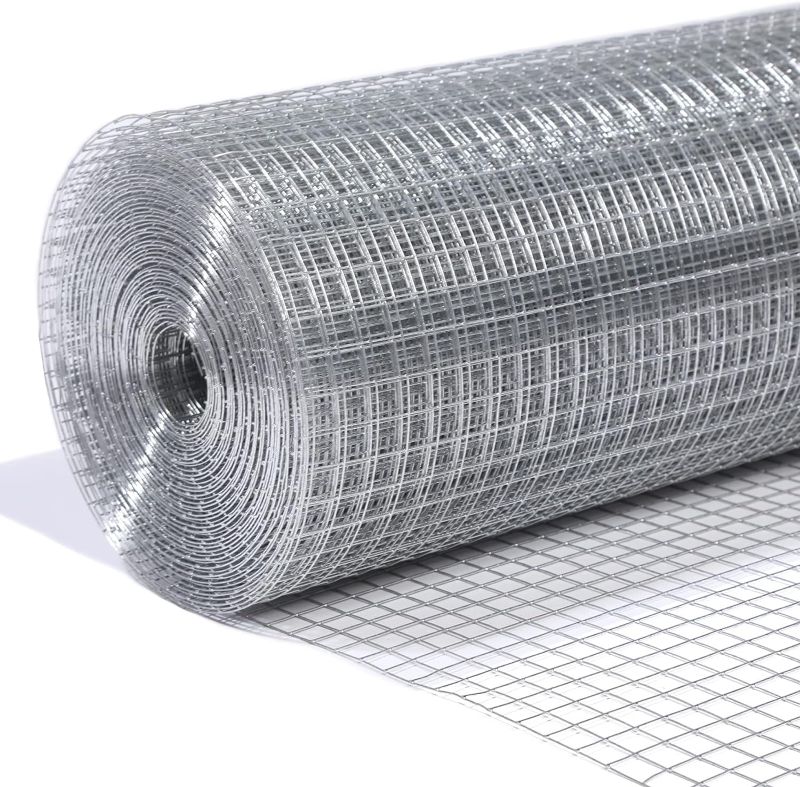 Photo 1 of 1/2inch Galvanized Hardware Cloth 24" x 100' 19 Gauge Hot-Dip Galvanized After Welding Chicken Wire Raised Garden Bed Plant Supports Poultry Netting Chicken Wire Fence Wire Mesh Roll
