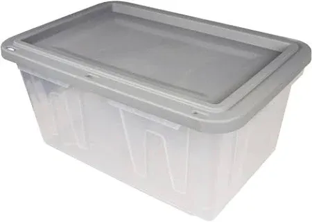 Photo 1 of **SEE NOTES**Project Source Small 15-Gallons (60-Quart) Clear Heavy Duty Tote with Standard Snap Lid
