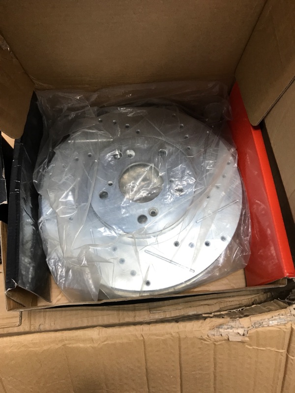 Photo 2 of A-Premium 11.81 in (300mm) Front Drilled and Slotted Disc Brake Rotors + Ceramic Pads Kit Compatible with Select Acura and Honda Models - CL 2001-2003, TL 1999-2008, TSX 04-14, Accord 03-12, 6-PC Set