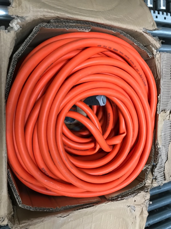 Photo 2 of Garden Hose 200 ft x 5/8 in, Heavy Duty Leader Hose Extension, Flexible and Lightweight Short Water Hose, Kink-less Hybrid Rubber Hose with 3/4" Brass Fittings 5/8" 200FT