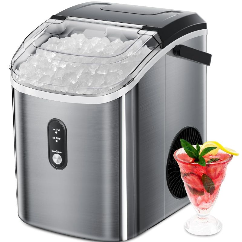 Photo 1 of (READ FULL POST) Xbeauty Nugget Ice Maker-Nugget Ice Maker Countertop Up to 35lbs of Ice a Day with Self-Cleaning,Removable Ice Basket&Scoop for Home/Kitchen/Office/Party
