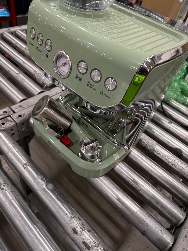 Photo 1 of **SEE NOTES** Amaste Espresso Machine with Grinder, 15 Bar Espresso Machine with Steam Wand for Latte and Cappuccino, 68Oz Water Tank, Pre-Infuse Brewing, Espresso Coffee Maker for Home Use, Barista Kit, Green