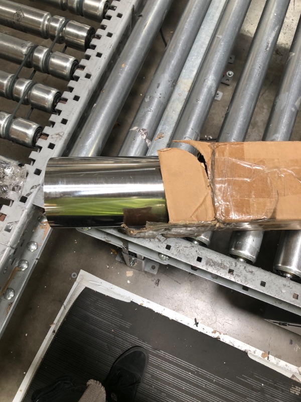 Photo 2 of FGJQEFG 4 Inch Straight DIY Custom Mandrel Exhaust Pipe Tube Pipe, 45 Inch Length, 4'' OD Mandrel Straight Pipe, T304 Stainless Steel, Universal Fitment - 1PC 4''OD-Straight-45''-1PC