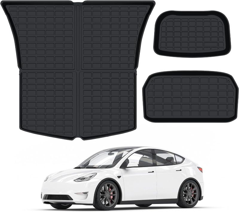 Photo 1 of ***USED - LIKELY MISSING PARTS - UNABLE TO VERIFY FUNCITONALITY***
Floor Mats for Tesla Model Y 5-Seat 2020-2023, TPE All Weather Floor Mats 3D Front Cargo Liner and Rear Trunk Mat Tesla Model Y Floor Mats 2023 (Trunk Mats & Cargo Mats?3PCS?)
