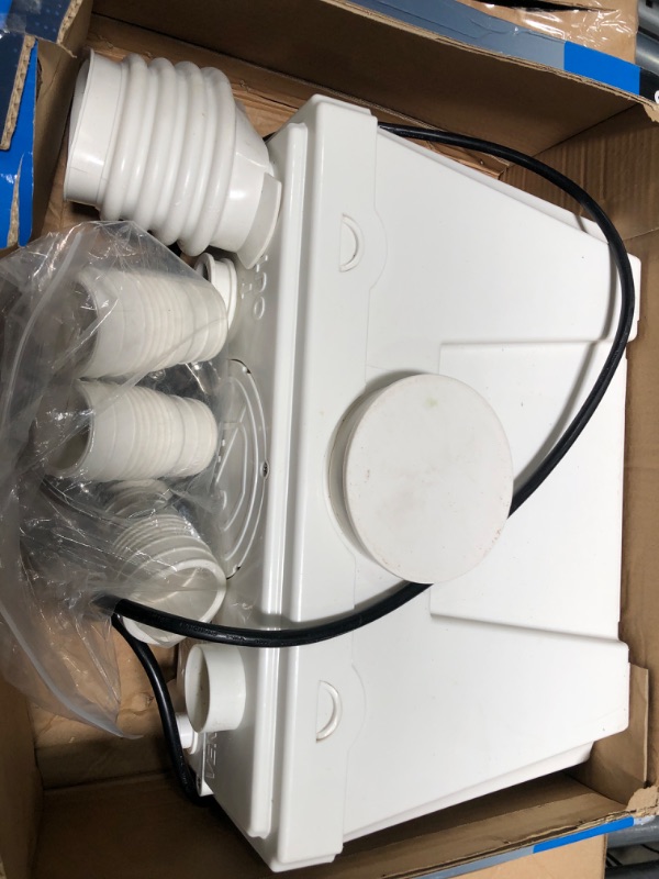 Photo 2 of (PARTS ONLY/ NO RETURNS OR REFUNDS) 500W Macerator Pump for Macerating Toilet Upflush Toilet System Macerator Sewerage Pump with 3 Water Inlets for Toilet Kitchen Sink Darin Laundry Machine Disposal Macerating Toilet
