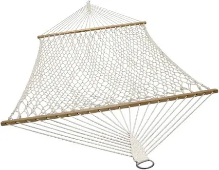 Photo 1 of 2-Person Cotton Rope Hammock with Spreader Bars
