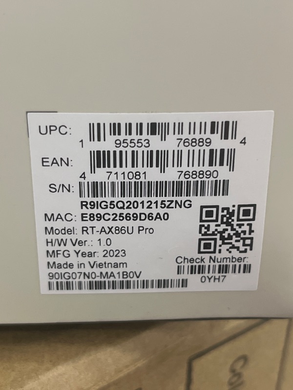 Photo 2 of ASUS RT-AX86U Pro (AX5700) Dual Band WiFi 6 Extendable Gaming Router, 2.5G Port, Mobile Game Mode, Port Forwarding, Subscription-Free Network Security, VPN, AiMesh Compatible Router AX5700 | Upgraded CPU | 2.5G Port