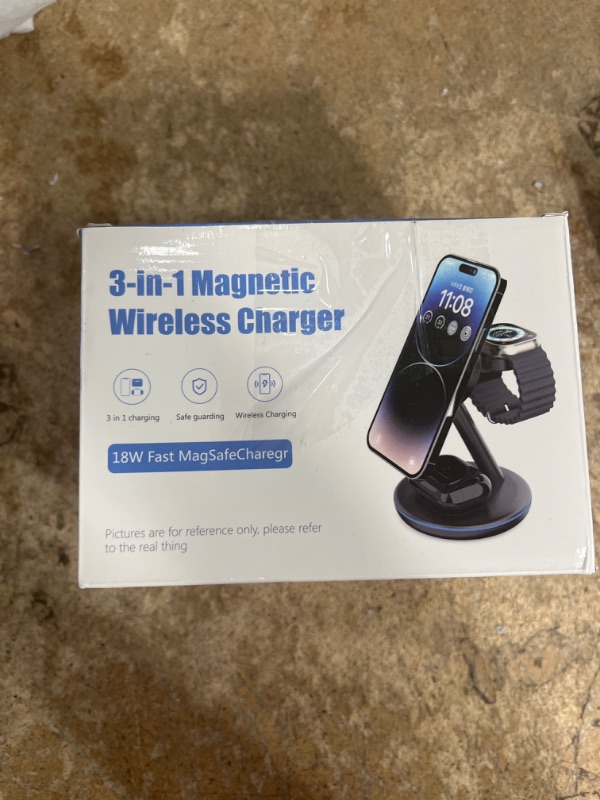 Photo 1 of 3 in 1 magnetic wireless charger