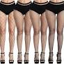 Photo 1 of Amandir 4-5 Pairs Fishnet Stockings Womens Lace Mesh Patterned Fishnet Leggings Tights Net Pantyhose One Size Black 02(4 Pairs)