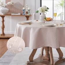 Photo 1 of 60 inch  Round Tablecloth - Natural Tan