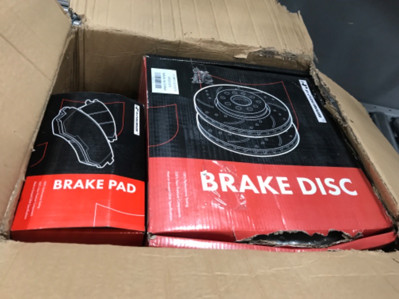 Photo 2 of A-Premium 11.81 inch(300mm) Front Drilled and Slotted Disc Brake Rotors+Ceramic Pads Kit Compatible with Select Acura and Honda Models - MDX 2001-2002, Odyssey 1999 2000 2001 2002 2003 2004, 6-PC Set