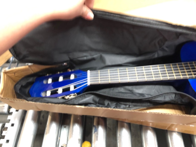 Photo 1 of 30" Wood Guitar with Case and Accessories for Kids/Girls/Boys/Beginners (Blue) Right Handed Blue