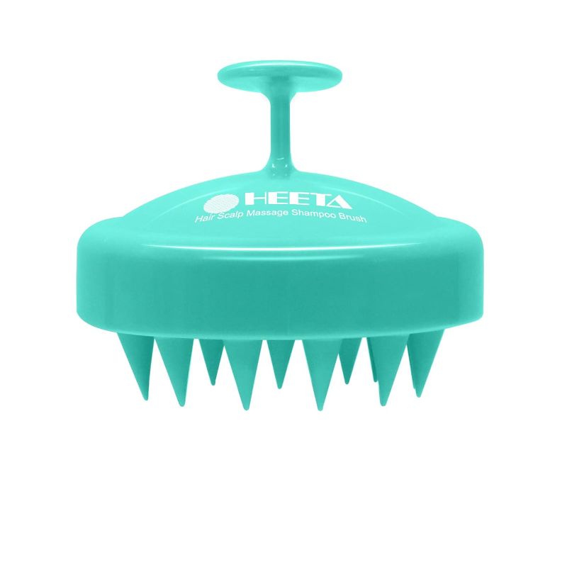 Photo 1 of HEETA Scalp Massager Hair Growth, Scalp Scrubber with Soft Silicone Bristles for Hair Growth & Dandruff Removal, Hair Shampoo Brush for Scalp Exfoliator, Green