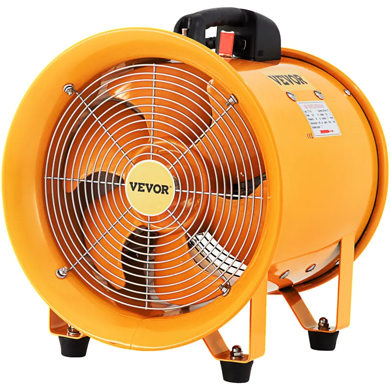 Photo 1 of VEVOR Utility Blower Fan, 12 Inches, 550W 2720 CFM High Velocity Portable Ventilation Fan, 3450 RPM Heavy Duty Cylinder Fan Fume Extractor for Exhausting & Ventilating at Home and Job Site, UL Listed