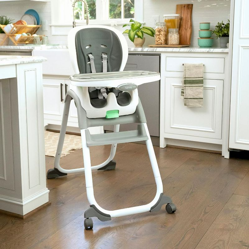 Photo 4 of (NON-REFUNDABLE) Ingenuity Full Course SmartClean 6-in-1 High Chair – SmartClean EVA Foam, 5 Point Safety Harness, 2 Dishwasher Safe Trays – Slate