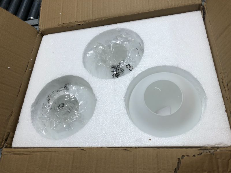 Photo 2 of (see all images) 3-Pack 6"Milk White Glass Globes for Light Fixtures Replacement Glass Shades