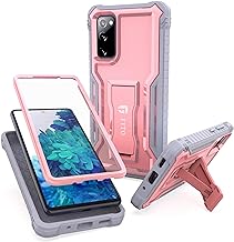 Photo 1 of Double-N Samsung Galaxy S20 FE 5G Case, Durable Dual Layer Shockproof Heavy Duty Case for Samsung S20 FE 5G Phone, Designed with Magnetic Kickstand (Pink, 6.5 inch) 6.5"-Pink Samsung Galaxy S20 FE