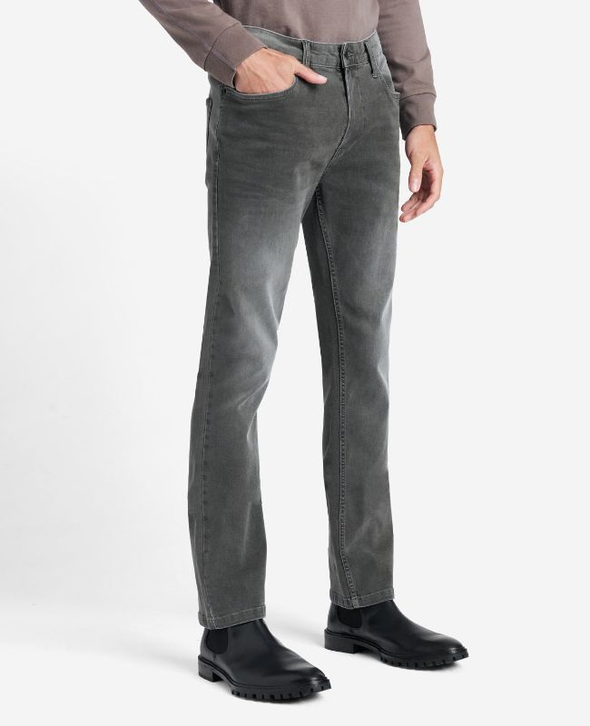 Photo 1 of Kenneth Cole | Slim-Fit Recycled Stretch Denim Jeans in LAIGHT - MEDIUM GREY, Size: 36/34
