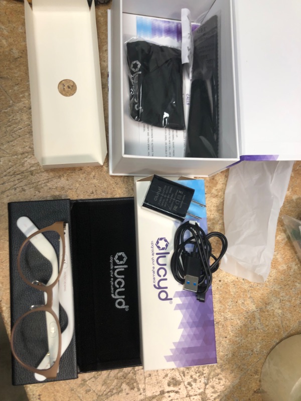 Photo 2 of **TESTED ON PERSONAL DEVICE , POWERS ON LEFT EAR ONLY, BARELY AUDIBLE**
Lucyd - Bluetooth Audio Glasses - Men & Women Smart Glasses w/Blue-Light Protection - Open Ear, Noise Canceling Wireless Mic Blue Light