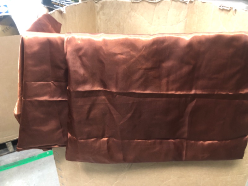 Photo 1 of 2 brown satin pillowcases