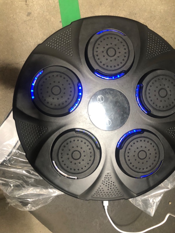 Photo 1 of **MISSING ACCESSORIES, DOES NOT POWER ON**
Smart Bluetooth Music Boxing,Wall Mounted Music Boxing Target Charging Music Boxing Pad,Display Screen Boxing Training Punching Equipment for Beginners Professionals Bedroom Gym Black+Black