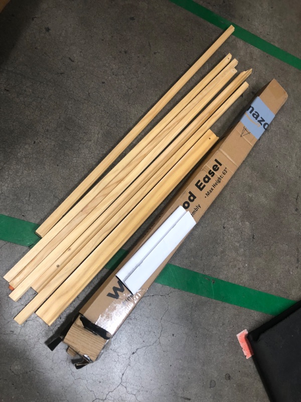 Photo 1 of **MISSING HARDWARE TO ASSEMBLE EASEL**
VISWIN 63" Wooden Tripod Display Easel Stand for Wedding Sign, Poster, A-Frame Artist Easel Floor with Tray for Painting, Canvas, Foldable Easel - Natural Natural 1 PCS