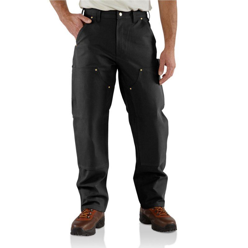 Photo 1 of Carhartt Men's Double Front Work Dungaree Black, 36" - Men's Work Bottoms at Academy Sports
