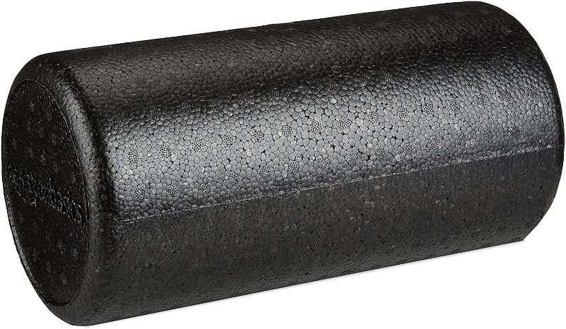 Photo 1 of Amazon Basics High-Density Round Foam Roller for Exercise, Massage, Muscle Recovery - 12", 18", 24", 36" Black 24-Inch Roller