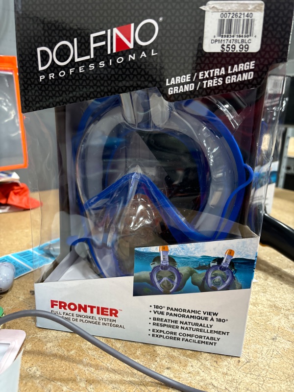 Photo 2 of DPM17478LBLC Frontier Full-Face Snorkeling Mask - Large/X-Large, Blue