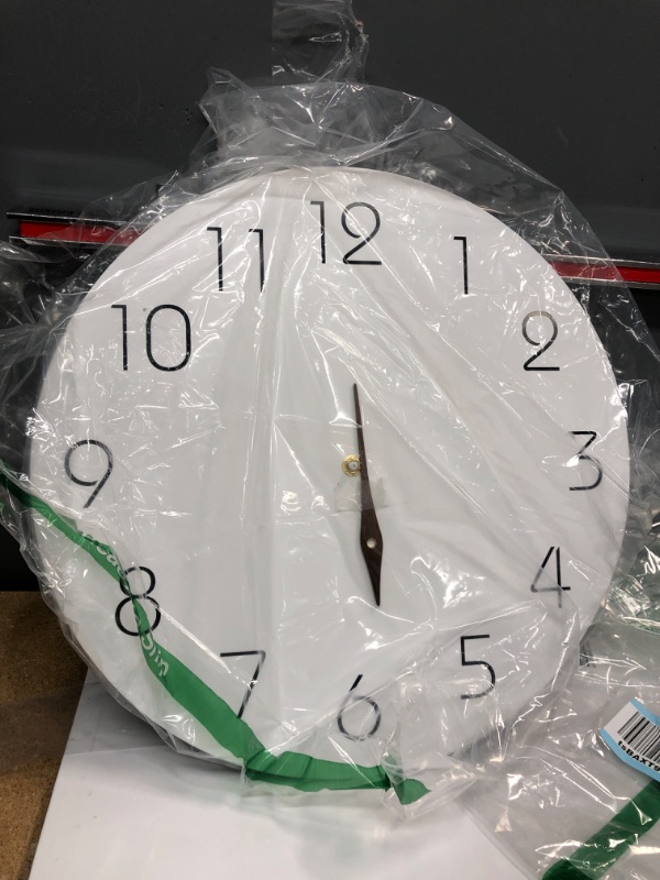 Photo 2 of **needs new hands**
Mosewa Wall Clock 16 Inch Silent Non Ticking Wall Clocks Battery Operated - Simple Minimalist Wooden Clock Decorative for Kitchen,Home,Bedroom,Living Room, Office(16" White) A White 16"