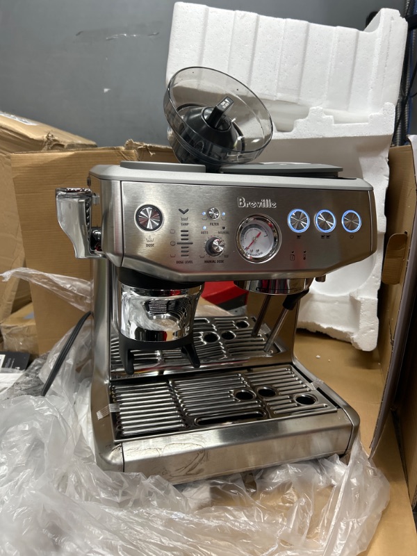 Photo 8 of **missing portafilter** 
Breville Barista Express® Impress Espresso Machine, Brushed Stainless Steel, BES876BSS