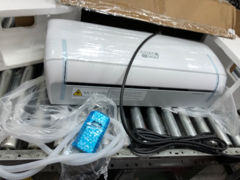 Photo 6 of **INCOMPLETE, BOX 2 OF 2 ONLY** MISSING BOX 1 OF 2**
COSTWAY 12000BTU Mini Split Air Conditioner & Heater, 17 SEER2 208-230V Wall-Mounted Ductless AC Unit Cools Rooms up to 750 Sq. Ft, Energy Efficient Inverter AC w/Heat Pump & Installation Kit 12000BTU, 