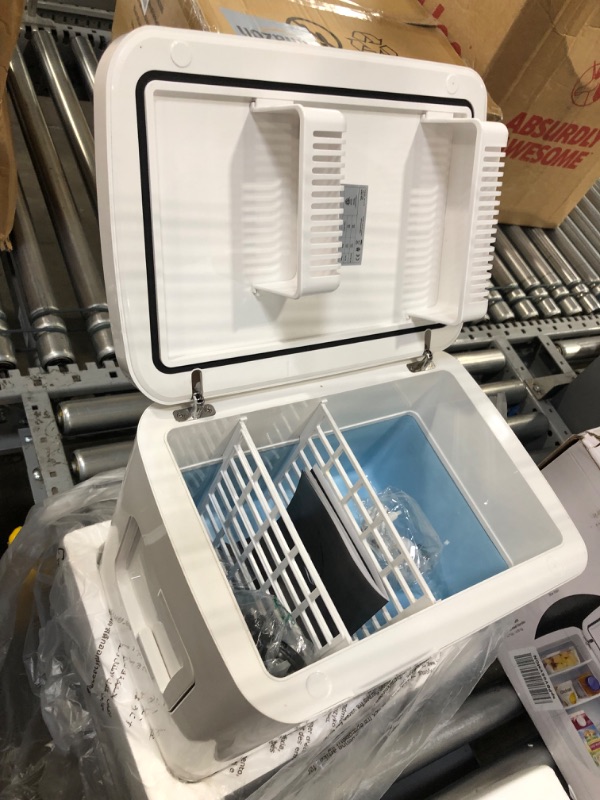 Photo 1 of ***USED - LIKELY MISSING PARTS - UNABLE TO VERIFY FUNCTIONALITY***
Cooluli 15L Mini Fridge for Bedroom, Car, Office Desk & College Dorm - 12V Portable Cooler & Warmer for Food, Drinks, Skincare - AC/DC Small Refrigerator with Glass Front, White
