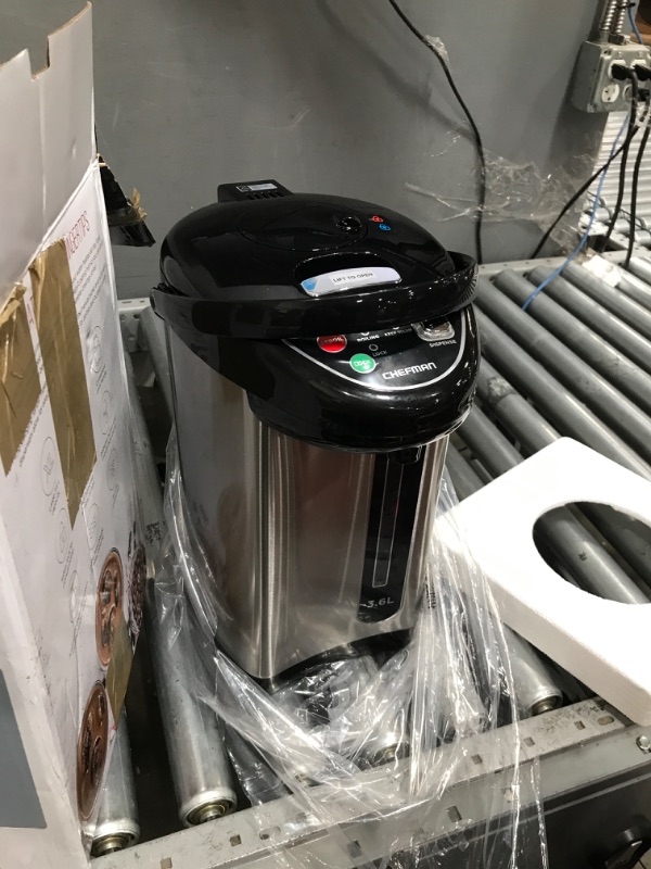 Photo 2 of 15.2-Cup Stainless Steel Corded Electric Hot Water Pot Coffee Urn with Auto and Manual Dispense Buttons and Safety Lock
