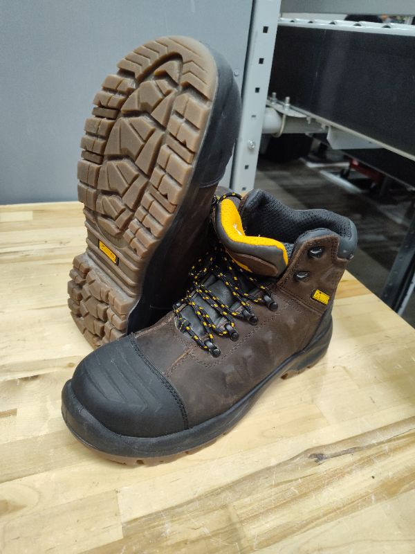 Photo 2 of DEWALT Hadley Men's Waterproof, Steel Safety Toe Work Boot 11 Brown Crazy Horse