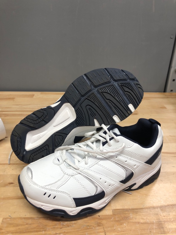 Photo 2 of Avia Avi-Verge Mens Sneakers - Cross Trainer Mens Tennis Shoes, Pickleball or Walking Shoes for Men, Medium or Extra Wide Width Court Shoes Size 7 to 16 10.5 X-Wide White/True Navy