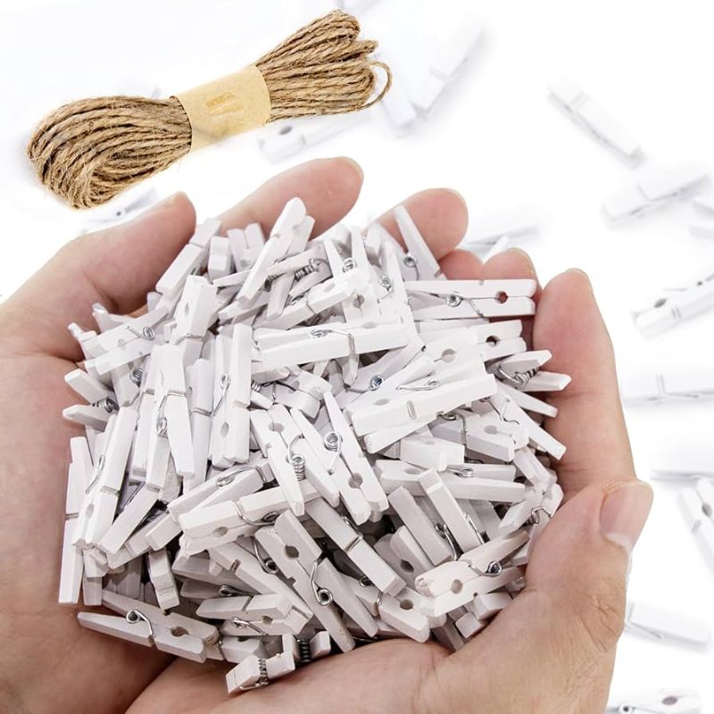 Photo 1 of Mini Clothespins Clothes Pins 60Pcs?White?