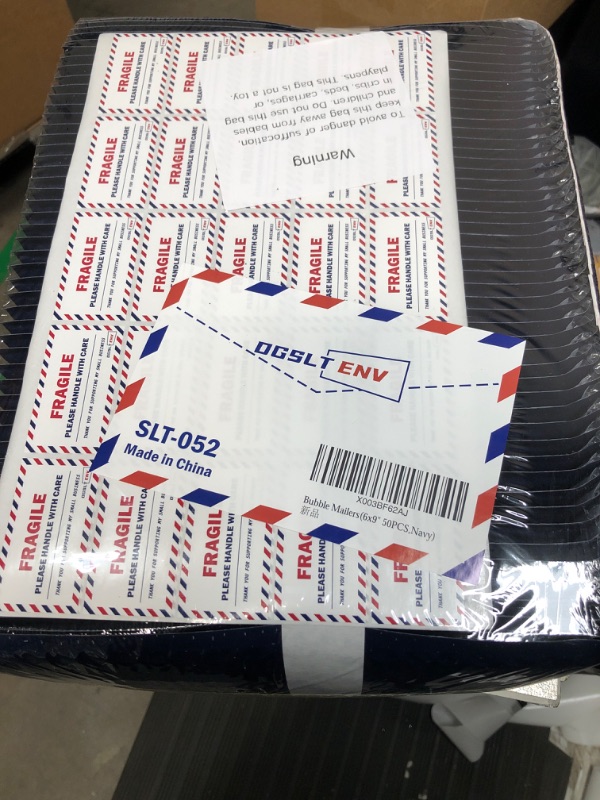 Photo 1 of 50 PC BUBBLE MAILERS NAVY BLUE