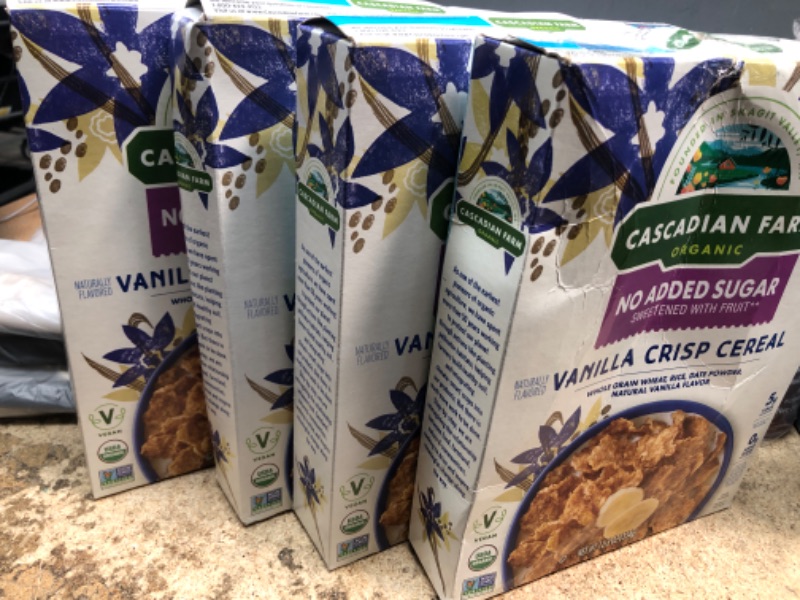 Photo 2 of **4 PACK**General Mills Cascadian Farm No Sugar Added Vanilla Crispies -12.5oz