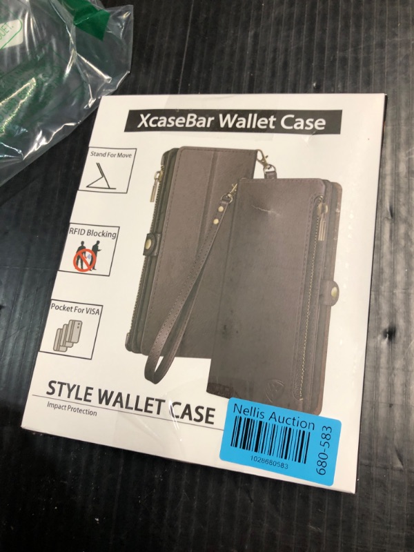 Photo 4 of (READ FULL POST) **SEE PHOTOS** XcaseBar for iPhone 8 Wallet case with Zipper Credit Card Holder RFID Blocking,Flip Folio Book PU Leather Shockproof Protective Cover Women Men for Apple 8 ProMax Phone case Wine Red
