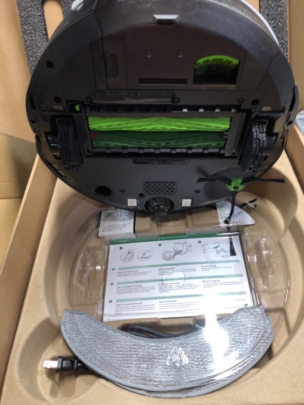 Photo 4 of **NEW, OPENED FOR INSPECTION** iRobot Roomba Combo j9+ Self-Emptying & Auto-Fill Robot Vacuum & Mop – Multi-Functional Base Refills Bin and Empties Itself, Vacuums and Mops Without Needing to Avoid Carpets, Avoids Obstacles?