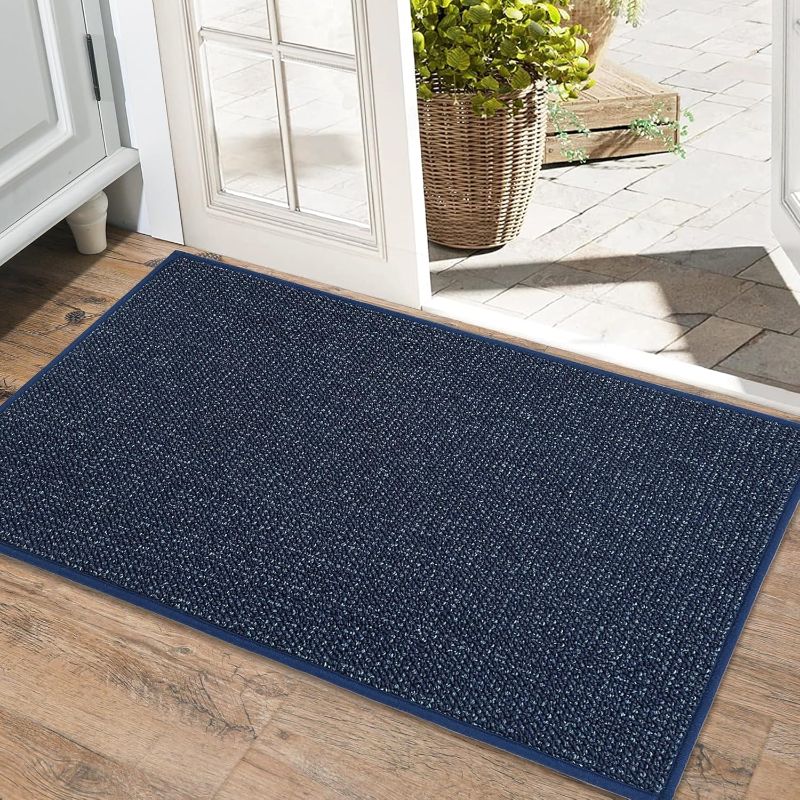 Photo 1 of ***STOCK PHOTO REFERENCE ONLY*** RED BEQHAUSE Dirt Trapper Door Mat 24" x 35", Non-Slip Washable Doormats Entrance Mat, Dirt Resistant and Absorbent Welcome Mat, Low Profile Floor Mats for Front Back Door and Entryway