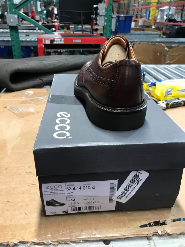 Photo 3 of **(FOR PARTS**(READ NOTES)
ECCO Men's London Wingtip Oxford, Cognac, 8-8.5