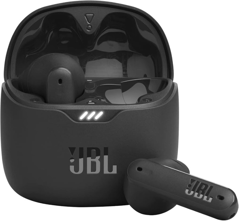 Photo 1 of **ONLY RIGHT EARBUD WORKS** JBL Tune Flex - True Wireless Noise Cancelling Earbuds (Black), Small