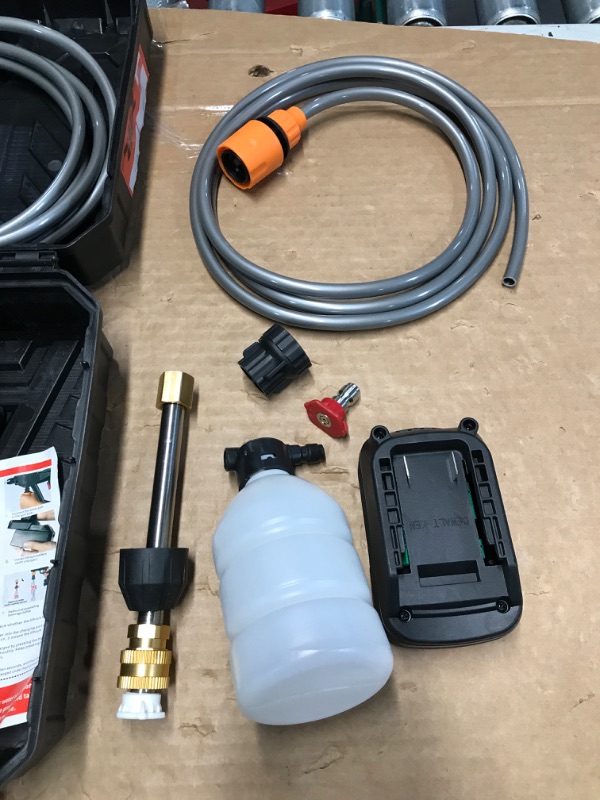 Photo 3 of **READ NOTES***
Electric Pressure Washer, T TOVIA 363PSI Handheld Power Washer with Dewalt Battery Converter, 0° & 40° Nozzle for Car/Yards Cleaning (Battery & Charger are not Included)