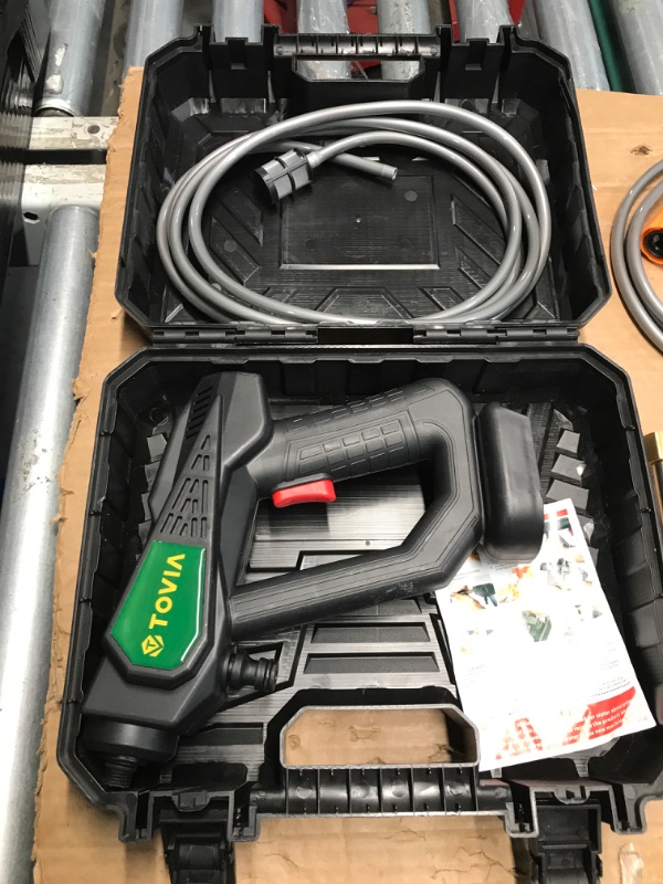 Photo 4 of **READ NOTES***
Electric Pressure Washer, T TOVIA 363PSI Handheld Power Washer with Dewalt Battery Converter, 0° & 40° Nozzle for Car/Yards Cleaning (Battery & Charger are not Included)