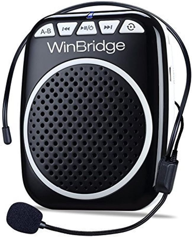 Photo 1 of ***ITEM TESTED FOR POWER, UNABLE TO TEST FURTHER*** W WINBRIDGE Portable Rechargeable Mini Voice Amplifier with Wired Microphone Headset and Waistband, Support Music Play for Teachers, Singing, Coaches, Training, Presentation, Tour Guide
