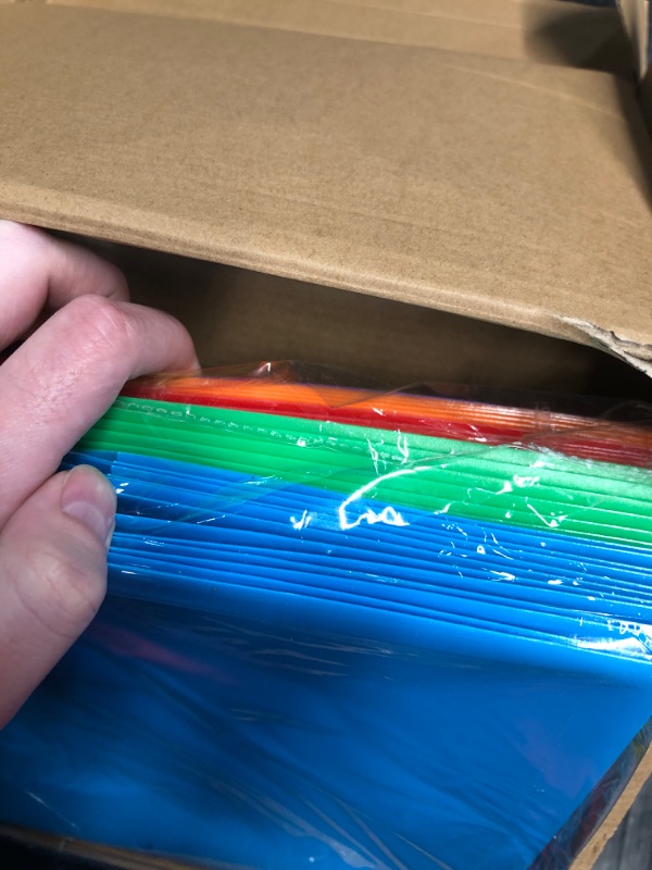 Photo 3 of ***FACTORY SEALED*** 36 Pack 2 Pocket Folders with 3 Holes Punch, Plastic Folder for 3 Ring Binder, Heavy Duty Folders with Pockets for Letter Size Paper, Multicolor Folders for School and Office